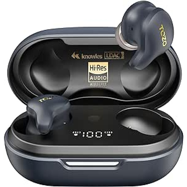 TOZO Golden X1 Wireless Bluetooth Balanced Armature Driver, Hybrid Dynamic Driver, OrigX Pro, LDAC & Hi-Res Audio Wireless, Ambient & Active Noise Cancelling Earbuds, Star Black