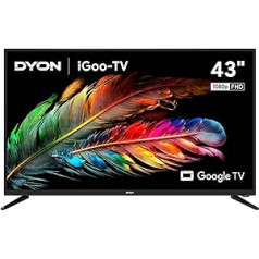 DYON iGoo-TV 43F 108 cm (43 Inch) Google TV (Full HD, HD Triple Tuner, Prime Video, Netflix, Google Play Store for DAZN, Disney+, Apple TV+, Paramount+, Waipu.tv and Much, Google Assistant) [Mod.