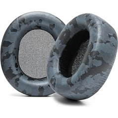 WC Improved Replacement Ear Pads for Steelseries Arctis Nova Pro Wireless Made by Wicked Cushions | Improved Durability, Thicker, Softer Leather and Sound Insulation | Black Camo