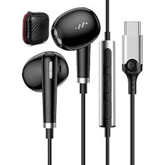 USB C Headphones for iPhone 15 Pro Max Samsung Galaxy S24 A34 A54 A53 A33 Z Fold5 S23 FE S22 Headphones Type C with Microphone HiFi Stereo USB C In-Ear Headphones for Xiaomi 13 12 11T Pixel 8 7 6