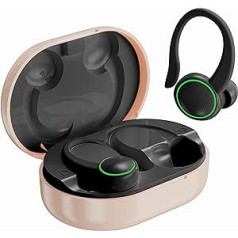 Bluetooth Headphones Sport, In-Ear Headphones Wireless with 2 ENC Microphones for HD Call, Bloototh 5.3 Bass Boosted Stereo Sound Earphones with 48H USB C Charging Case LED Display, IP7 Waterproof