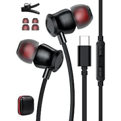 USB C Kopfhörer für Samsung Galaxy A53 A54 A33 S23 S22 Ultra S21 S20 FE Z Flip5, USB C Ohrhörer mit Mikrofon In-Ear Kopfhörer Wired Earbuds USB Typ C Ohrhörer für Oneplus 11 Pixel 7a 7 Pro 6a