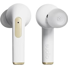 Sudio N2 Pro True Wireless Bluetooth In-Ear Earbuds with ANC - Multipoint Connection, IPX4 Water-Repellent, USB-C and Wireless Charging, Microphone, 30 Hours Playtime with Charging Case (White)