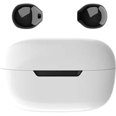 Mini Wireless Bluetooth Earphones Small Headphones Semi In-Ear Headset with Charging Case Hands-Free Kit for iPhone and Android Mobile Phones (Black)