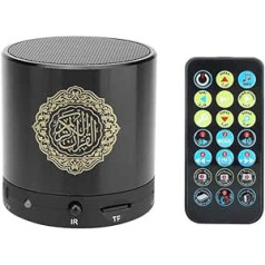 Hitopin Quran Speaker, MP3 Player, Digital Quran Speaker, Quran Translator, Portable Quran Speaker with Remote Control, USB Rechargeable, Black