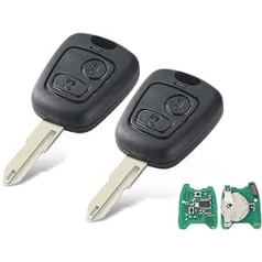 Heart Horse 2 x Remote Key Shell Case for Peugeot 206 306 405 433MHz with ID46 Chip and NE73 Blade