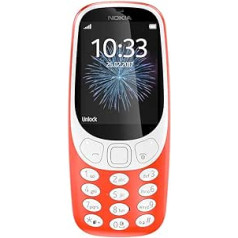 Nokia 3310 Dual SIM mobile phone - German goods (2.4 inch color screen, 2MP camera, Bluetooth, radio, MP3 player) warm red