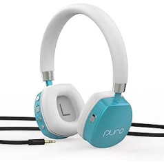Puro Sound Labs PuroQuiet Plus Volume Limited On-Ear Active Noise Cancelling Bluetooth Headphones - Lightweight Headphones for Children with Built-in Microphone - Safe Sound (Turquoise)