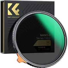 K&F Concept Nano-X True Colour Variable ND Filter 77 mm Neutral Density Filter ND2-32 (1-5 Stops) Neutral Density Filter