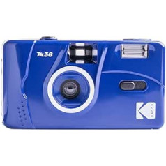 KODAK DA00238 - KODAK M38-35 mm Rechargeable Camera, High-Quality Lens, Integrated Flash, AA Battery - Blue