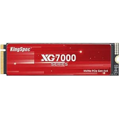 KingSpec 512GB M.2 SSD 2280 NVMe Gen4x4, Incredible Read/Write Speed up to 7400/6600 MB/s, Internal M2 SSD Compatible with PS5/Desktop/Gaming Laptop