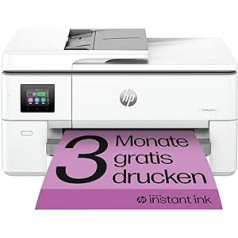 HP OfficeJet Pro 9720e Multifunction Printer, 3 Months Free Printing with HP Instant Ink Included, HP+, Printer, Scanner, Copier, Fax, Wi-Fi, LAN, Duplex, Airprint, Grey/White