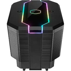 Cooler Master MasterAir MA620M CPU Cooler - ARGB Dual Tower Heatsink, 6 Heatpipes with Quiet SF120R Fan