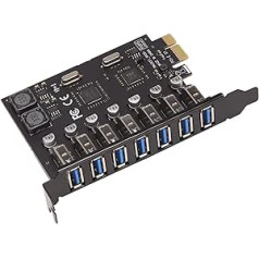 USB 3.0 PCI-E Expansion Card Adapter 7 Ports Hub Adapter External Controller PCI-E Extender PCI Card for Desktop