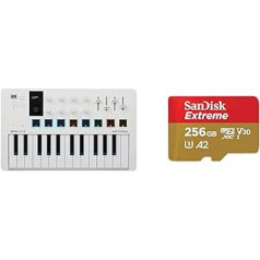 Arturia - MiniLab 3 - Universal MIDI Controller for Music Production & SanDisk Extreme microSDXC UHS-I Memory Card 256 GB + Adapter