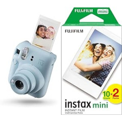 INSTAX Mini 12 Instant Camera Pastel Blue + Mini Film Standard (20/PK)