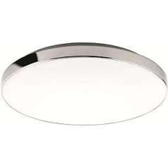 BRILONER Leuchten 3351-216 LED Ceiling Light Bathroom Light IP44 13 Watt 1,700 Lumen 4,000 Kelvin White Chrome Diameter 35.5 cm