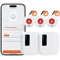 Daytech Emergency Call Button for Seniors on Mobile Phone, WiFi Tuya Smart Seniors Emergency Button Alert System, Home Emergency Call for Elderly Patients Disabled Children, SOS Emergency Call (Only