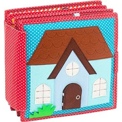 Jolly Designs 6-Sided Quiet Book Hey Du! Montessori Educational Toy Made of High-Quality Fabric to Promote Motor Skills for Toddlers from 2 Years