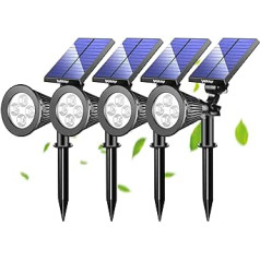 LED Solar Spotlights, LED Garden Lights, Warm White Spotlight, 1 Piece/4 Pieces, 3rd Version, Super Bright