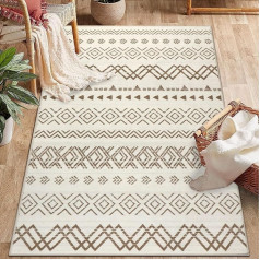 Homcomodar Vintage Rug Washable 80 x 150 cm Boho Rug Runner Hallway Soft Rugs Bedroom Short Pile Rug for Living Room