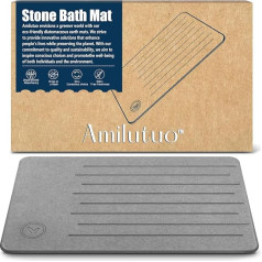 Amilutuo Bath Mat Stone, Diatomite Stone Bath Mat, Non-Slip Stone Bath Mat, Bath Mat, Stone Quick Drying