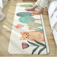 MOSHOINOT Bed Rug Children's Room Washable Runner Rug Rectangle Runner Modern Children's Rug Washable for Baby Room Toddler Room Bedroom Children's Rugs Fluffy 40 x 120 cm