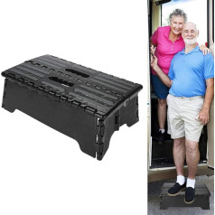 Ejoyous Folding Step Stool Black Folding Stool Foldable Step Folding Stool Foldable Folding Chair Foot Stool for Children and Adults up to 136 kg