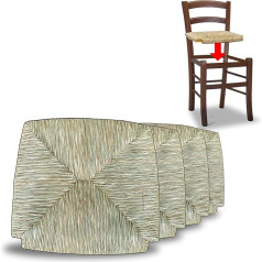 Facilcasa 4 Replacement Seats, Hand Looped for Chair, Heavy Duty Straw, Real Seat, Holster with Exclusive Instruction Manual, 39 x 35 x 3 cm, Venice Base 20 cm