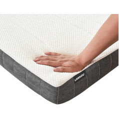Lankou 2-in-1 Hardness Levels H2 & H3 Gel Topper 5 cm Height Öko-Tex® Certified Memory Foam Mattress Protector, Box Spring Beds Against Back Pain, Removable and Washable Cover 100 Nights Risk-free Test
