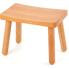 Wangyzj Wooden Stool - Wooden Step Stool, Children's Stool Made of Solid Wood, Footstool with Non-Slip Feet, Suitable for Bedroom, Living Rooms and Kitchens (33 L x 20 W x 25 H cm)