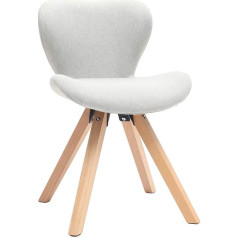 Miliboo ANYA Scandinavian Fabric Chair Grey Legs Light Wood