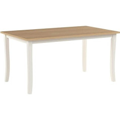 Julian Bowen Davenport Dining Table, Ivory/Light Oak