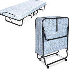 Milliard Lightweight Folding Bed, Foldable Travel Bed with Mattress, Portable Guest Bed for Camping (79 x 190 cm)