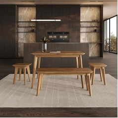 Krok Wood Paris Dining Table Solid Wood Oak 75 x 75 x 75 cm