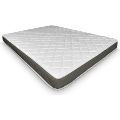 Duérmete Online Dreaming Online - Multi-Layer Visco Fresh Reversible Mattress 105 x 190 cm (Winter/Summer Side), Mite-Repellent, Antibacterial and Hypoallergenic, Height 13 cm, White