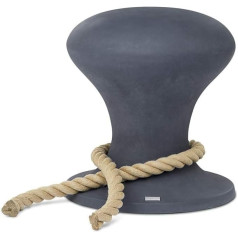 Philippi - Hamburg Stool with Sailing Rope - Grey Matt Galvanised