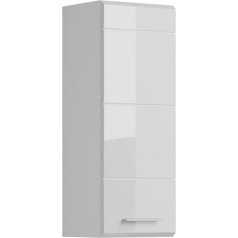 Homes&Jones Lina Bathroom Cabinet, Wall Cabinet, Wood Material, High Gloss White, 30 x 70 x 23 cm