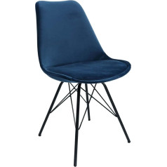 Kick Collection Velvet Dining Room Chair, Dark Blue, Modern and High Quality, High-Quality Materials, Available in Many Colours