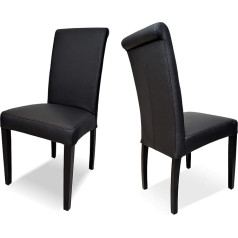Quattro Meble Black genuine leather chairs Arthur leather chairs genuine leather Hermes Nero with black beech wood legs dining room chair recliner chair cowhide full leather dining room chair