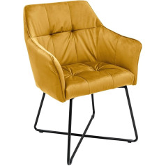 Riess Ambiente riess-ambiente.de Loft Velvet Chair with Armrest Mustard Yellow