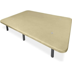 ‎Homey Homey - Extra Reinforced 3D Upholstery Base, High Stability with 5 Crossbars and 6 Metal Threaded Feet of 27 cm, 90 x 190 cm, Beige