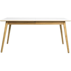 Tenzo 1681-901 Dot Ausziehbarer Designer Esstisch, 75 x 160/205 x 90 cm, (HxBxT) weiß/eiche