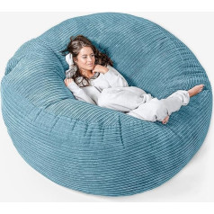 Lounge Pug – MEGA MAMMOTH Beanbag TEAL Cord – MASSIVE XXL size - ideal for Bedrooms, home and gaming