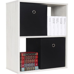 Ricoo WM111-EP Side Table 71 x 60 x 31 cm Oak White - Bookcase / Bedside Table