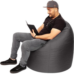 Patch Home Bean Bag Teardrop Shape 3 Sizes 25 Colours XXL Height 115 cm Diameter 95 cm Anthracite