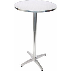 Mendler Aluminium Folding Bar Table/Bistro Table/70/100 cm Diameter 60 cm ~