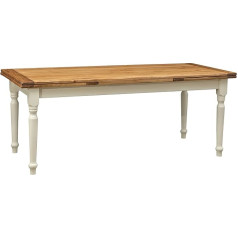 Biscottini Dining Table Extendible 200 x 90 x 80 cm Kitchen Table in Country House Style Dining Room Table Wood