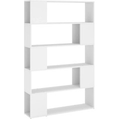 Vidaxl Bookcase, Room Divider, Standing Shelf, Wall Shelf, Book Cabinet, Office Shelf, Filing Shelf, Storage, Room Divider, White, 100 x 24 x 155 cm, Wood Material