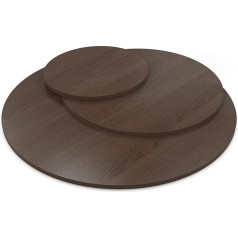 Auprotec Table Top 19 mm Round Diameter 1000 mm Oak Piedmont Mocha Wood Top Melamine Resin Coated Chipboard with Edging ABS Edge Selection: 100 cm